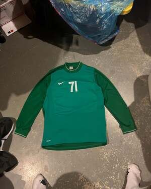 Vintage Nike Goalkeeper Jersey Green Long Sleeve Emilio #71